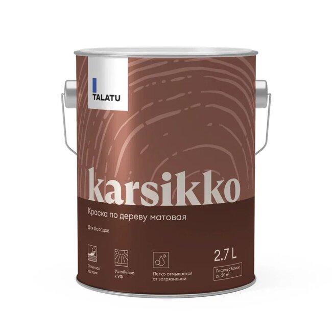 Краска по дереву Talatu Karsikko, матовая Краска по дереву Talatu Karsikko, матовая