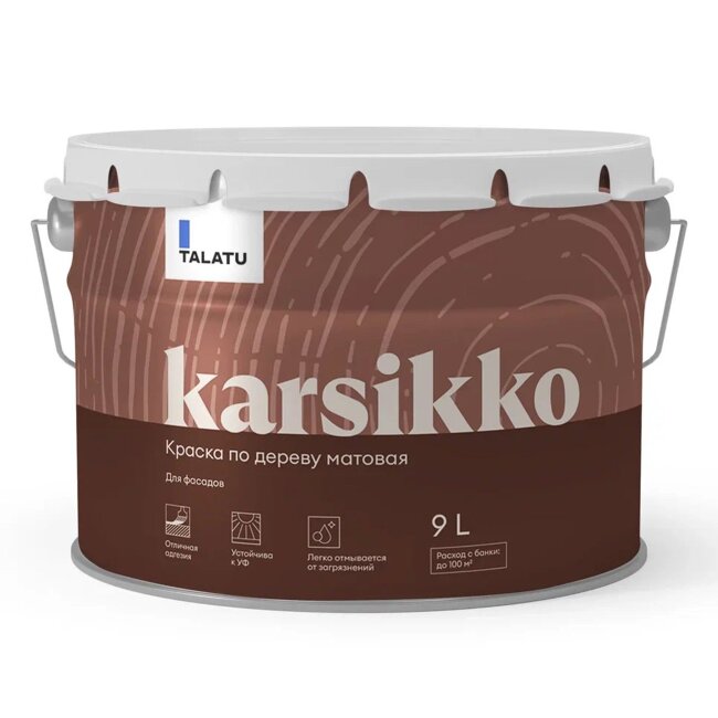 Краска по дереву Talatu Karsikko, матовая Краска по дереву Talatu Karsikko, матовая